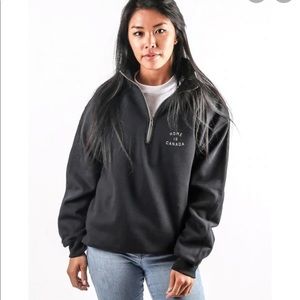 Home is Canada half zip sweatshirt Peace Collective New with Tags